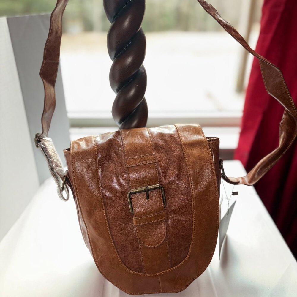 Brown Leather Crossbody Bag